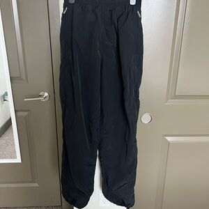 Abercrombie& Fitch Women’s Crinkle Nylon Track Pants- Black XS